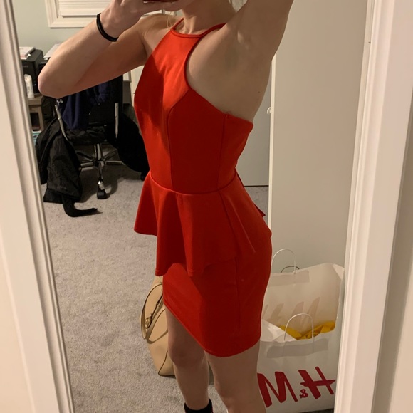 Red Dress, Open Back - Picture 2 of 8
